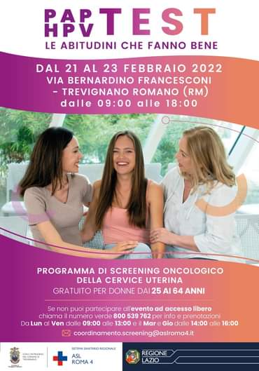 screening gratuito paptest trevignano romano